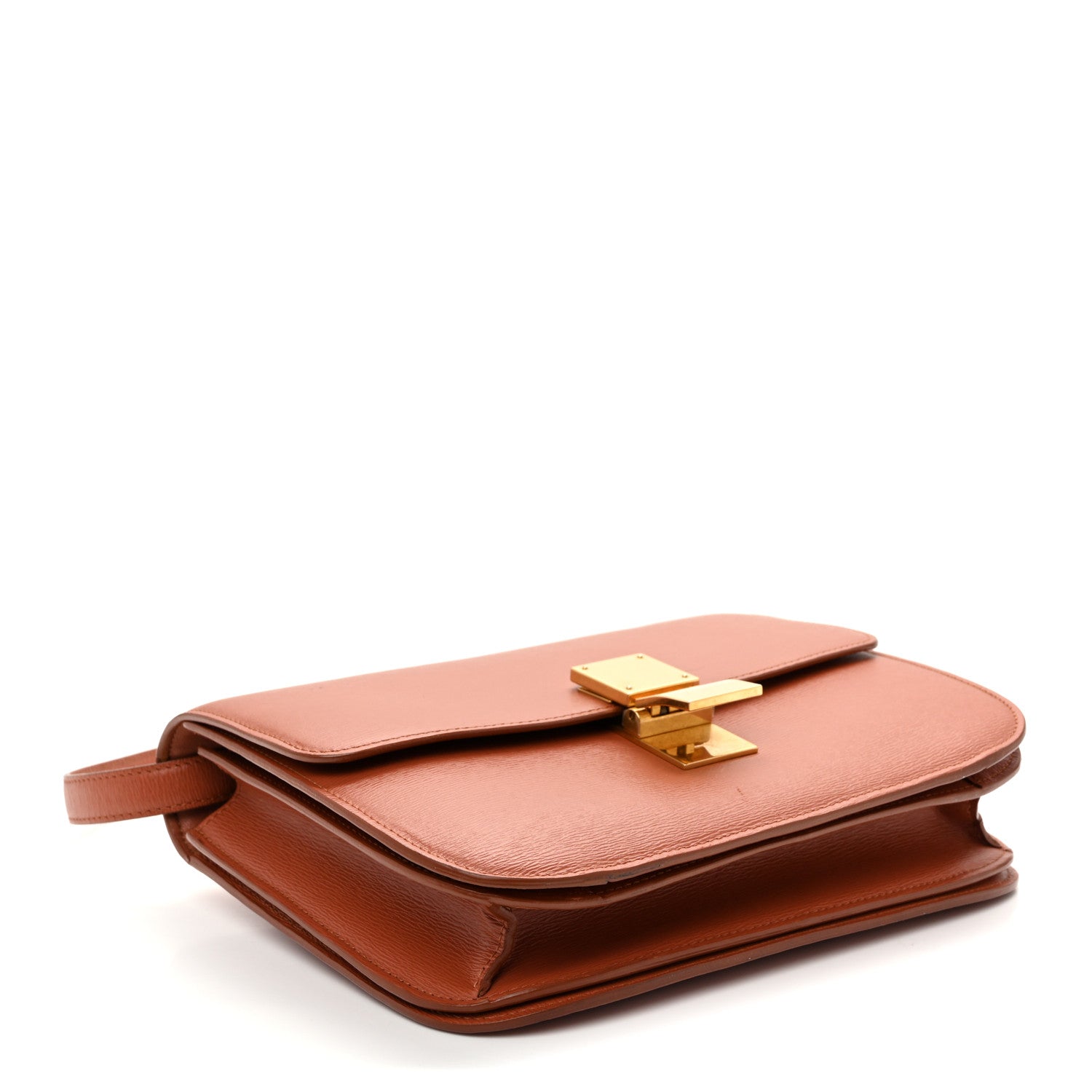 Celine Liege Calfskin Medium Classic Box Flap Bag Terracotta 4 of 10