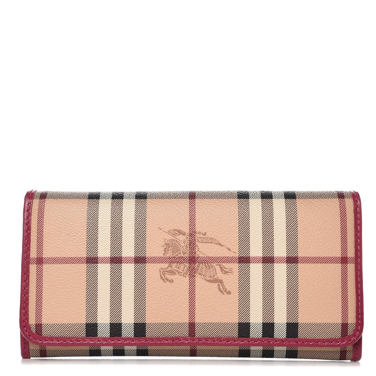 Haymarket Check Continental Wallet Bright Rhubarb Pink