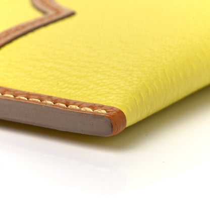 Hermes Chevre Mysore Paddock Change Purse Lime Caramel 8 of 9