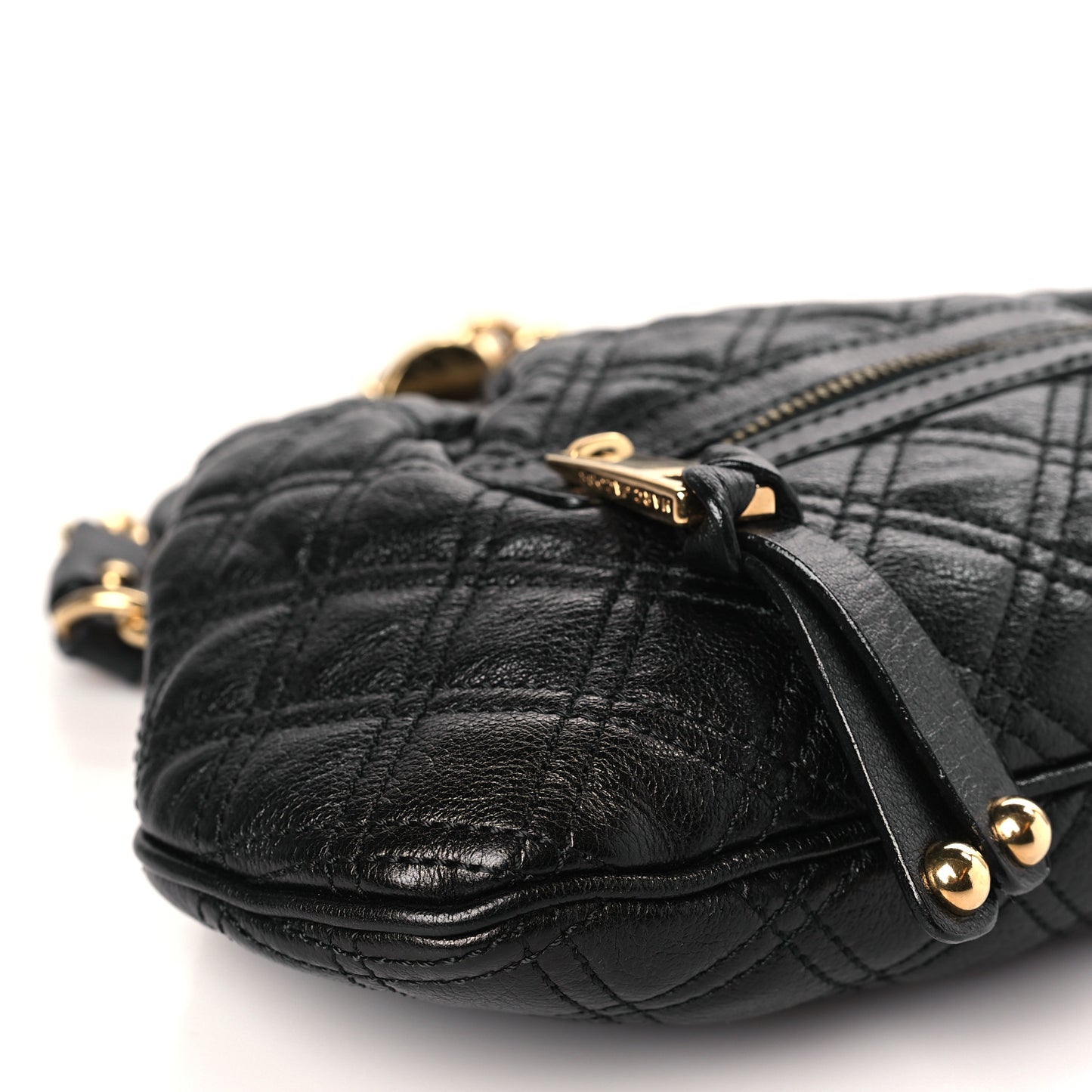 Calfskin Quilted Little Stam Black