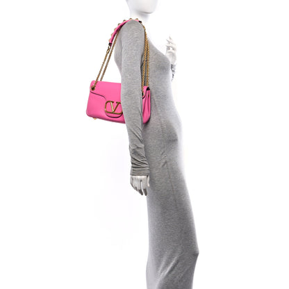 Valentino Garavani Nappa Stud Sign Shoulder Bag Feminine Pink 2 of 9