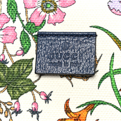 Gucci Canvas Large Flora Tote Navy Multicolor 6 of 9