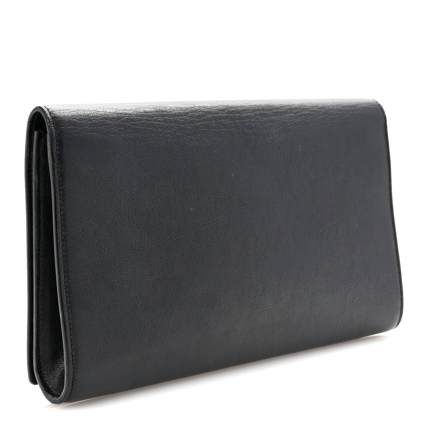 Saint Laurent Calfskin Monogram Large Belle De Jour Clutch Black 3 of 6