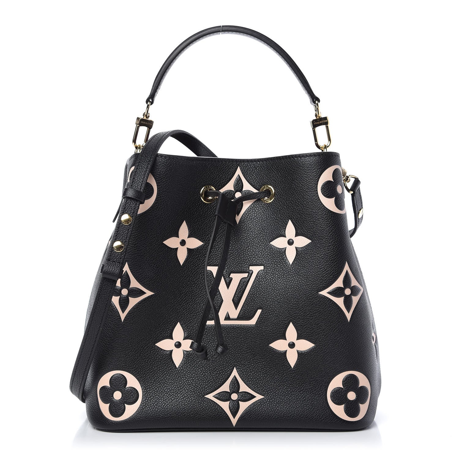 Louis Vuitton Empreinte Monogram Giant Neonoe MM Black Beige 3 of 10