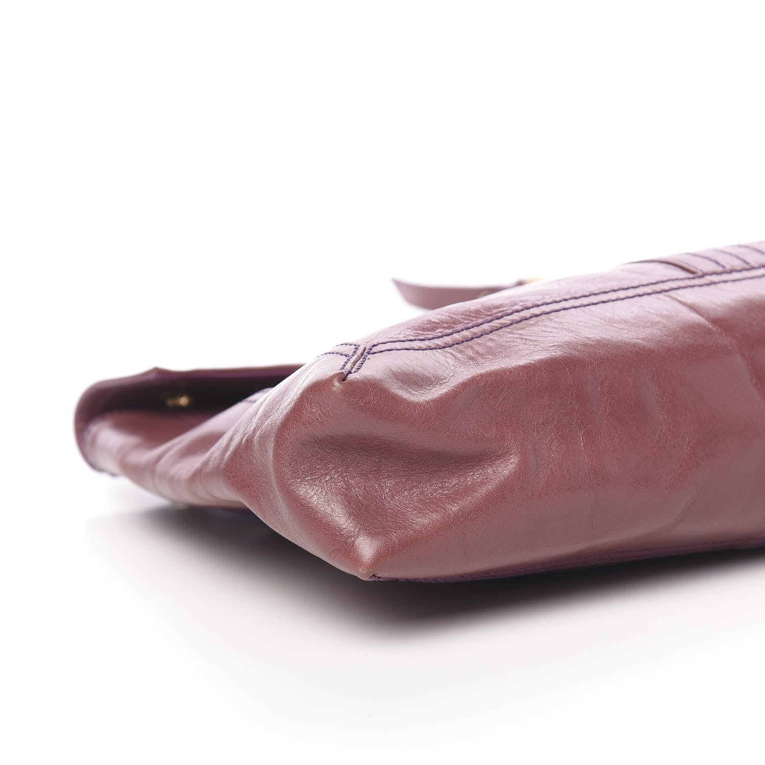 Fendi Vitello Acqua Maxi Baguette Shoulder Bag Malva 10 of 11