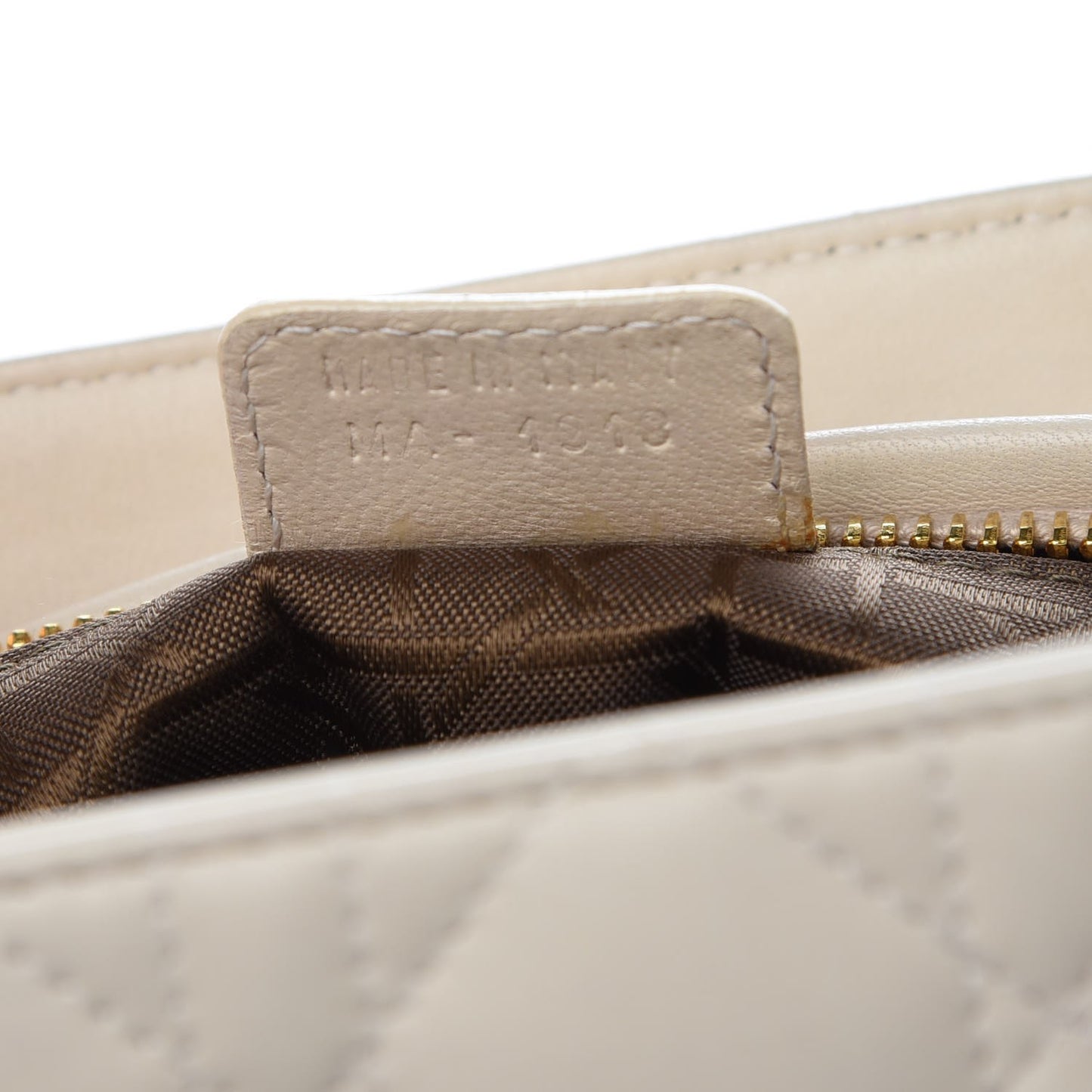 Lambskin Cannage Medium Lady Dior White