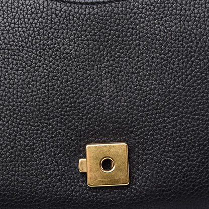Gucci Calfskin Mini GG Marmont Top Handle Bag Black 8 of 13