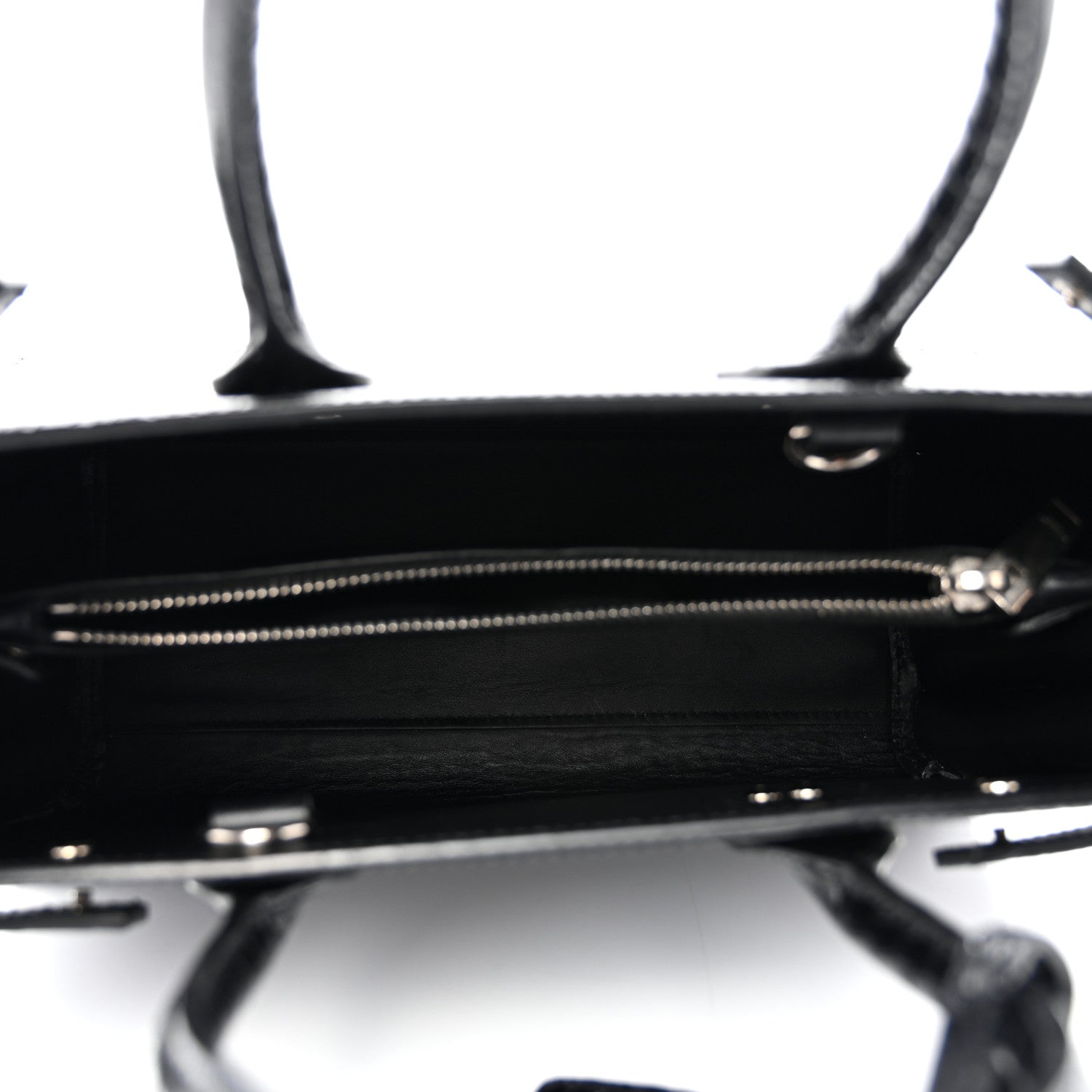 Saint Laurent Calfskin Crocodile Embossed Baby Sac De Jour Black 5 of 9