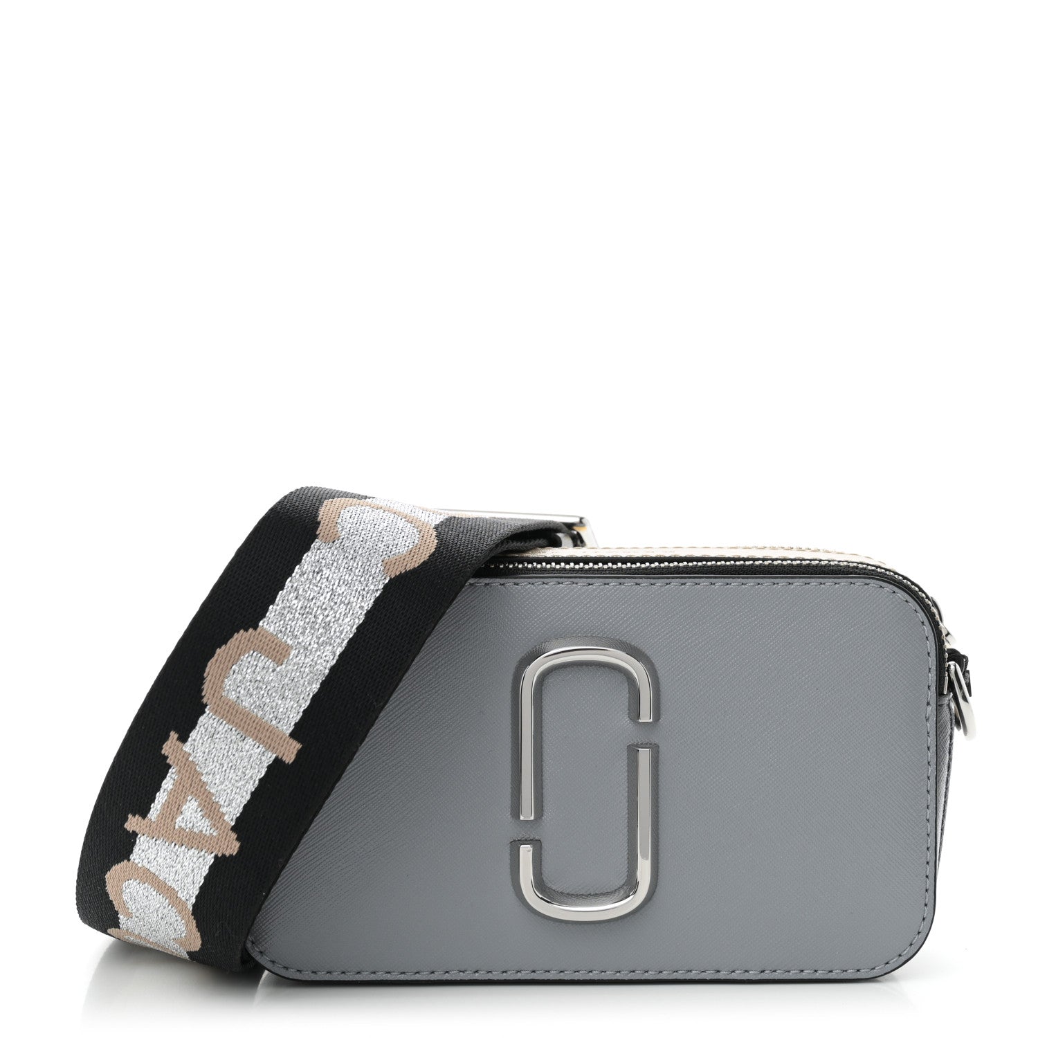 Marc Jacobs Saffiano Small Snapshot Camera Bag Wolf Grey 1 of 10