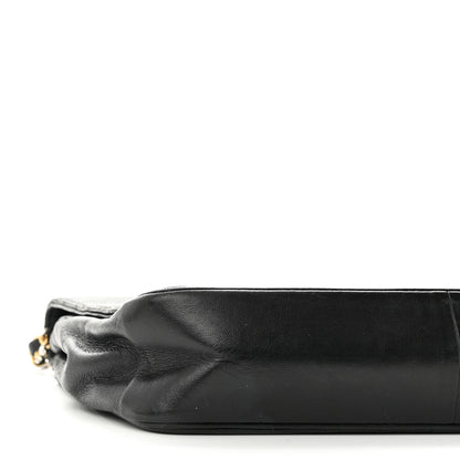 Chanel Lambskin Diagonal Quilted Small Single Flap Black 9 of 10