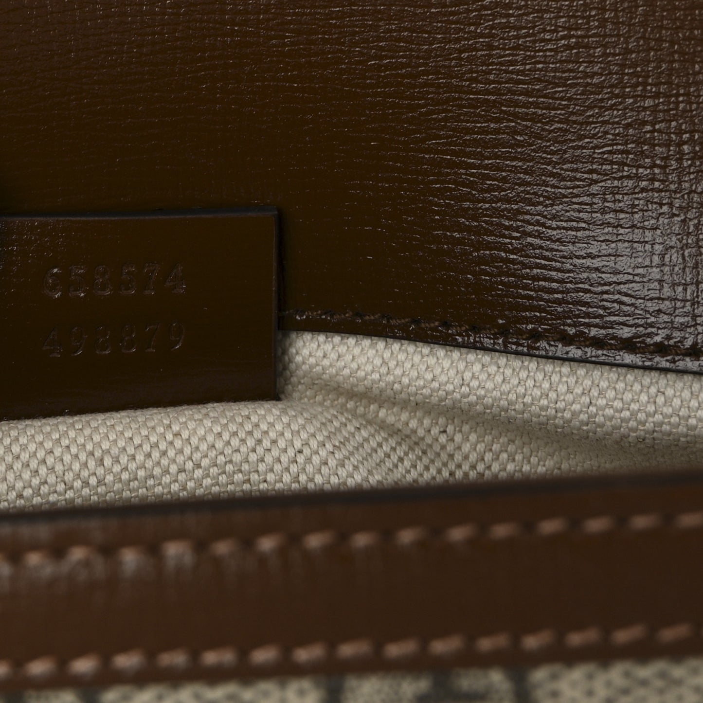 GG Supreme Monogram Azalea Calfskin Web Mini Horsebit 1955 Shoulder Bag Beige Ebony Brown Sugar