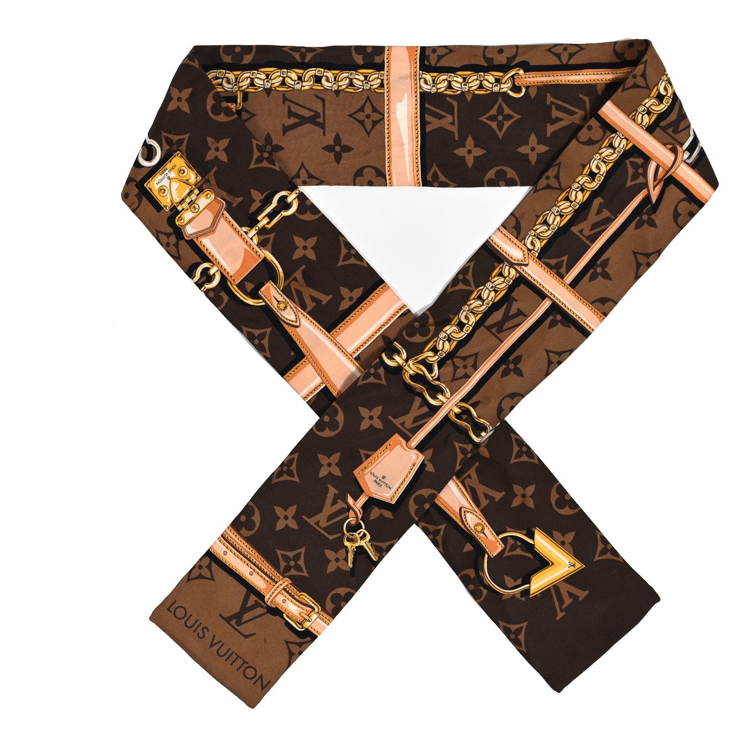 Louis Vuitton Silk Monogram Confidential Bandeau Brown 1 of 4
