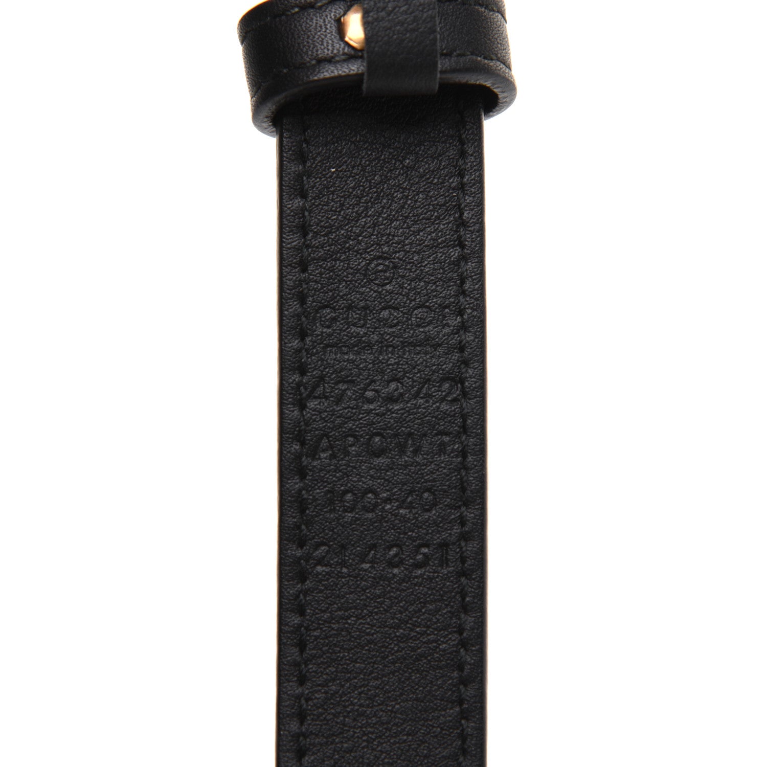 Gucci Calfskin Pearl Double G 20mm Belt 100 40 Black Cream 3 of 7