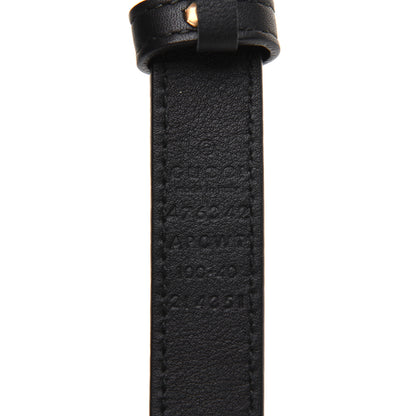 Gucci Calfskin Pearl Double G 20mm Belt 100 40 Black Cream 3 of 7
