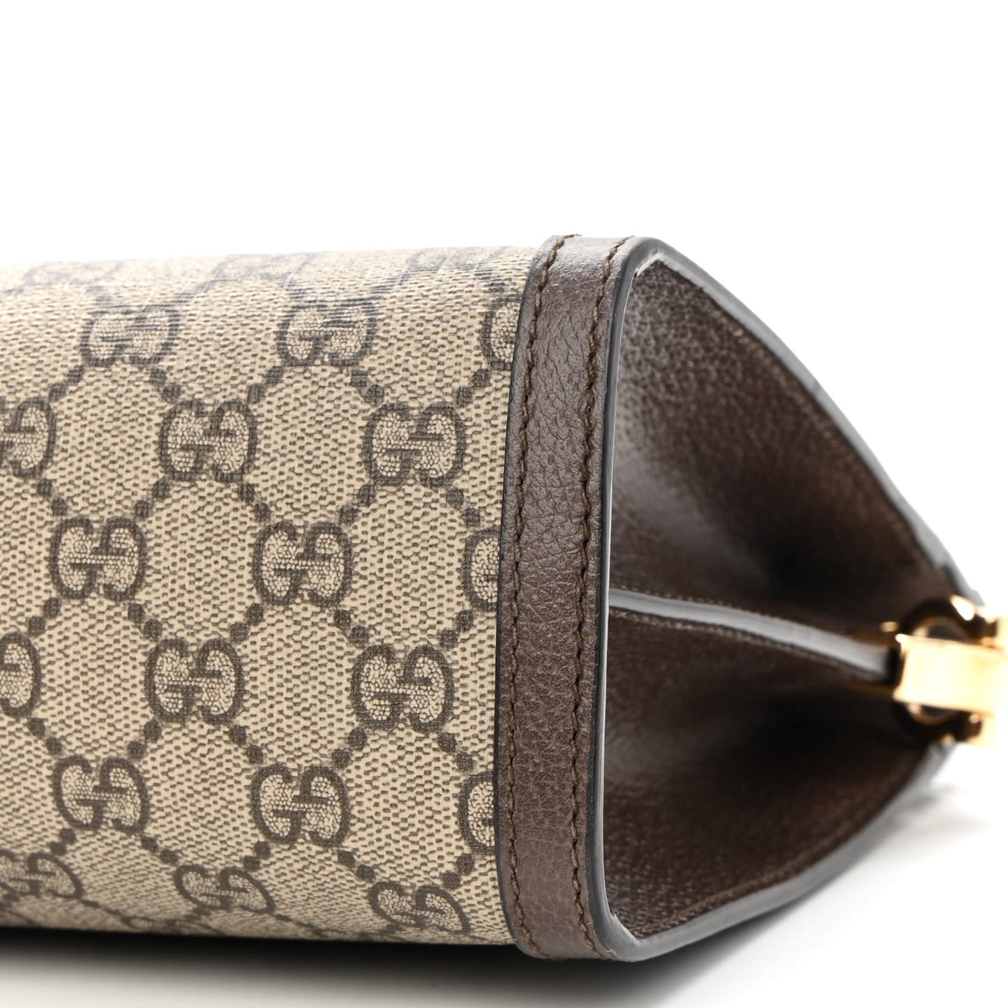 GG Supreme Monogram Web Medium Ophidia Chain Shoulder Bag Brown