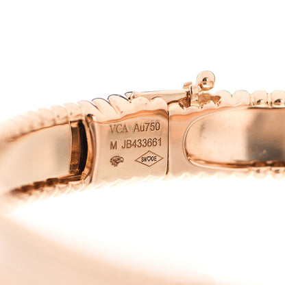 Van Cleef & Arpels 18K Rose Gold Perlee Signature Bangle Bracelet M 3 of 4