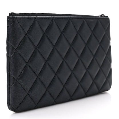 Chanel Pearly Lambskin Quilted Cosmetic Case So Black 3 of 8