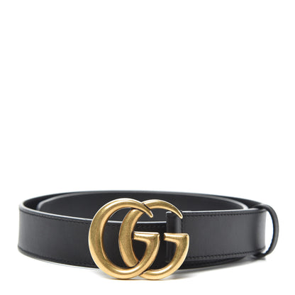 Gucci Calfskin Double G 30mm Belt 75 30 Black 1 of 6