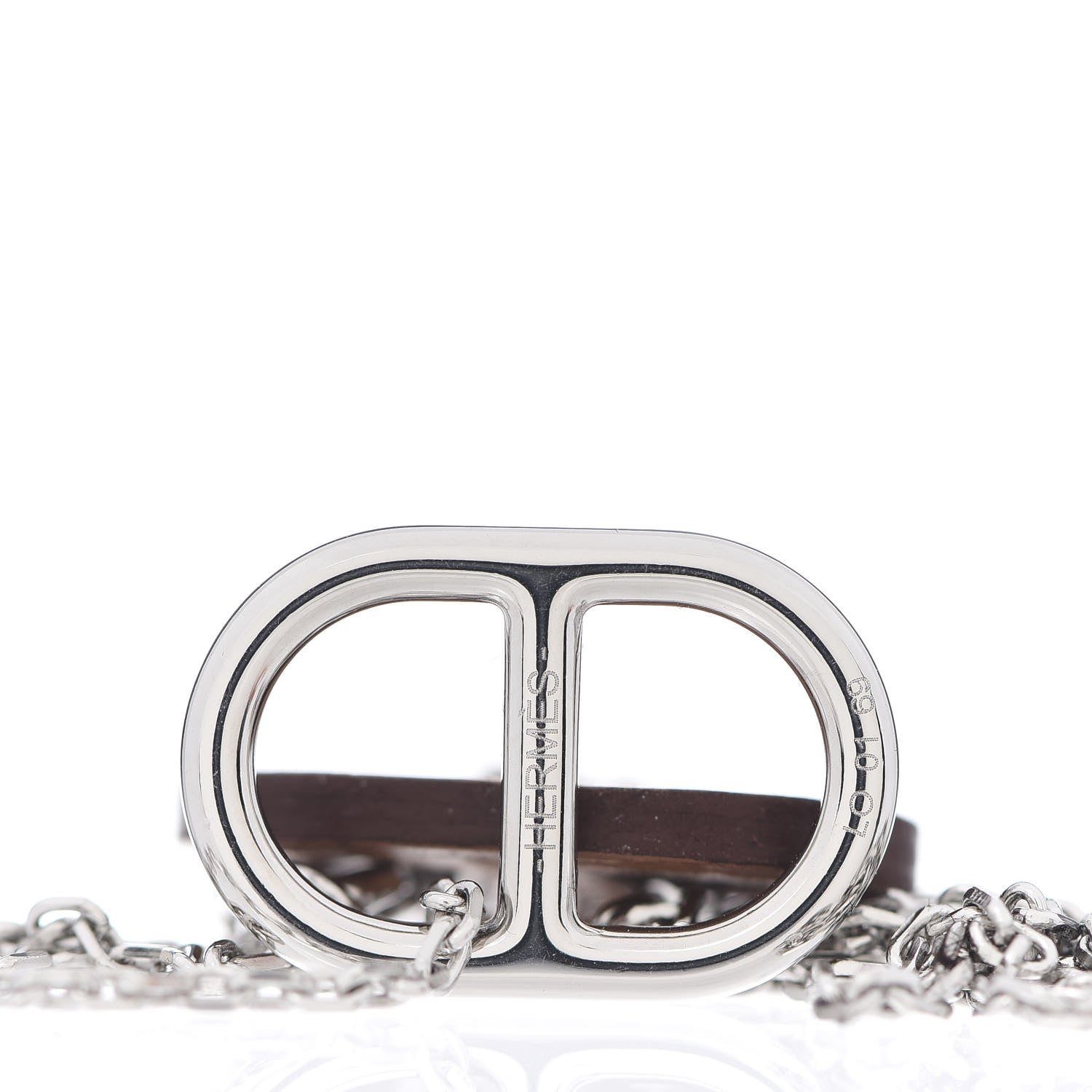 Hermes Palladium O'Maillon Pendant Necklace Gold 4 of 5