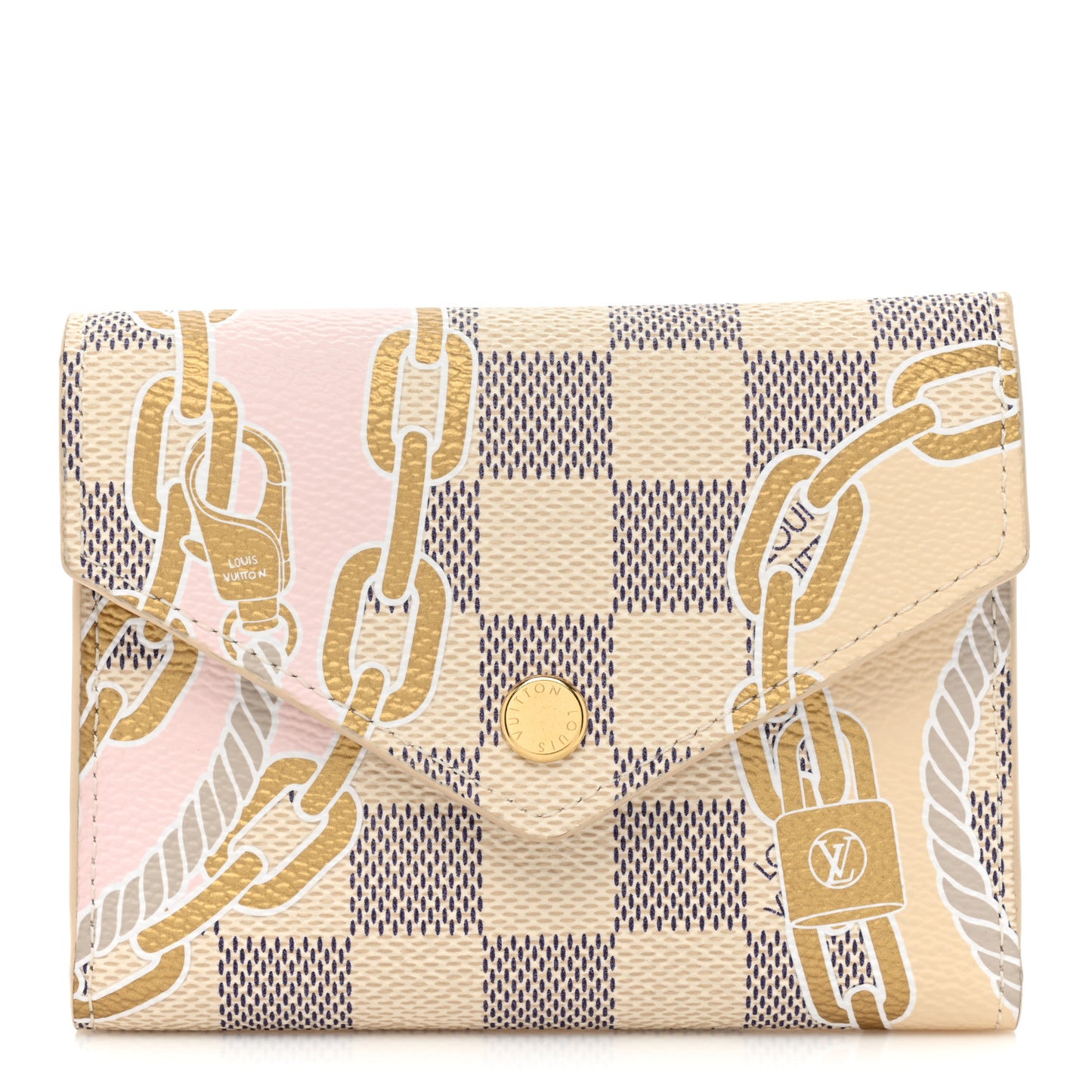 Damier Azur Nautical Victorine Wallet Gold
