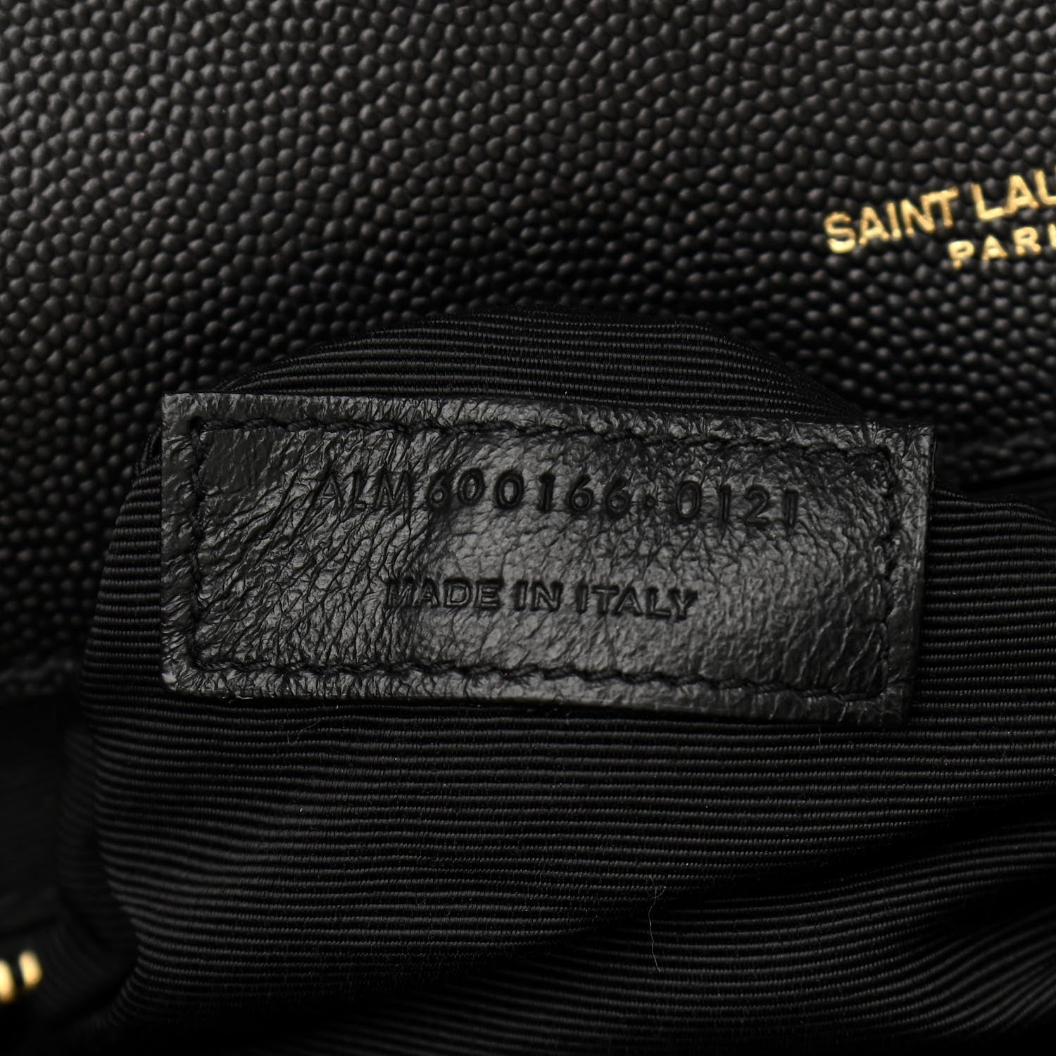 Saint Laurent Grain De Poudre Matelasse Chevron Large Monogram Satchel Black 8 of 13