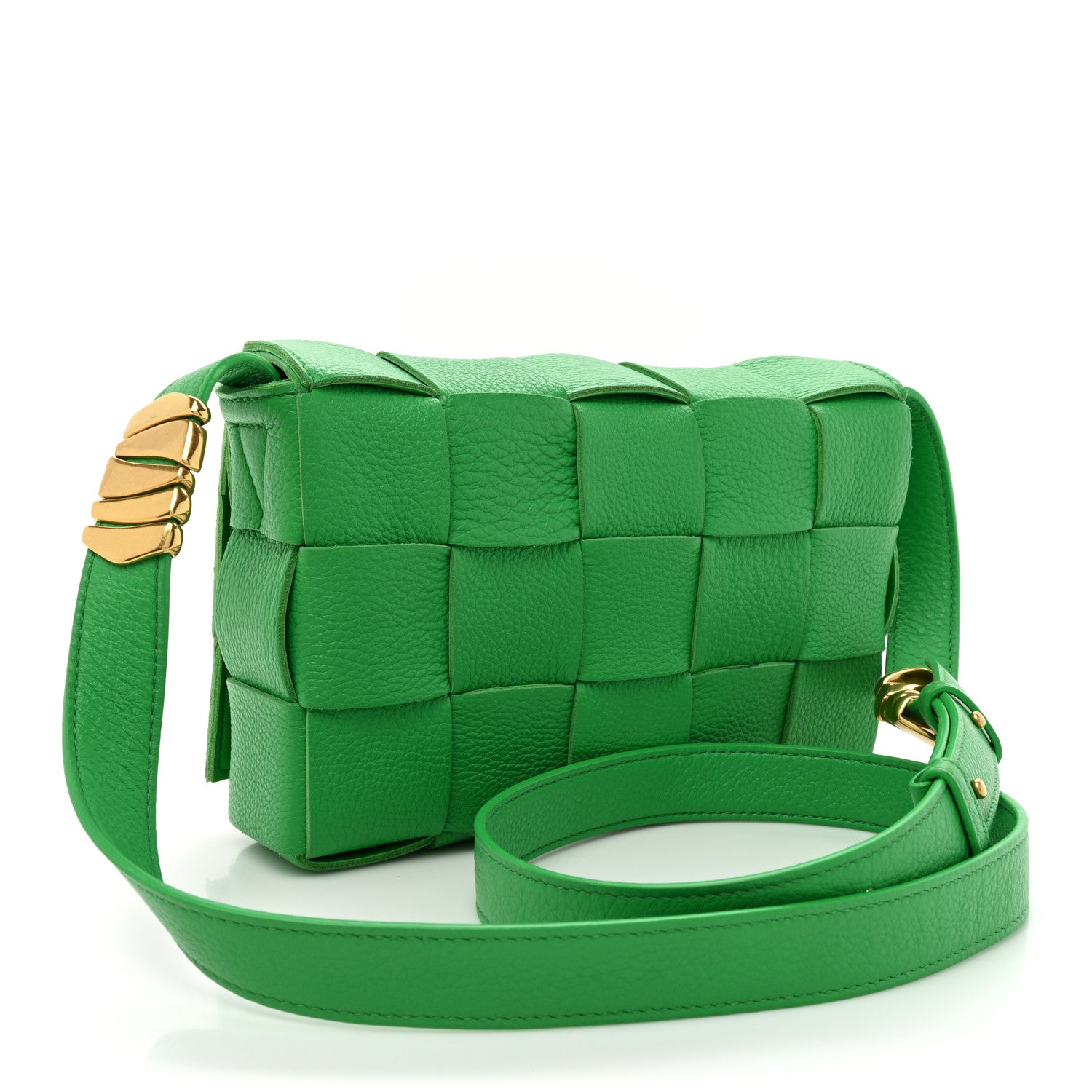 Bottega Veneta Grained Calfskin Maxi Intrecciato Cassette Crossbody Bag Parakeet 3 of 16