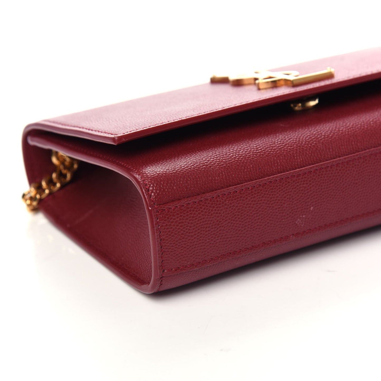 Grain De Poudre Small Monogram Kate Satchel Rouge Eros