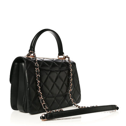 Chanel Lambskin Quilted Small Trendy CC Dual Handle Flap Bag Black 3 of 11