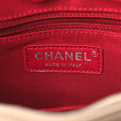 Chanel Aged Calfskin Quilted Medium Gabrielle Hobo Beige Black 6 of 10