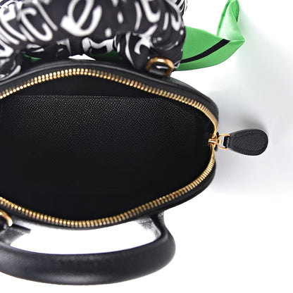 Balenciaga Grained Calfskin XXS Ville Top Handle Bag Scarf Black 5 of 11