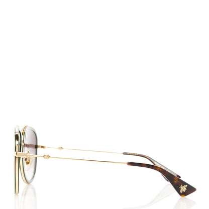 Gucci Web Aviator Sunglasses GG0062S Green Red 3 of 8