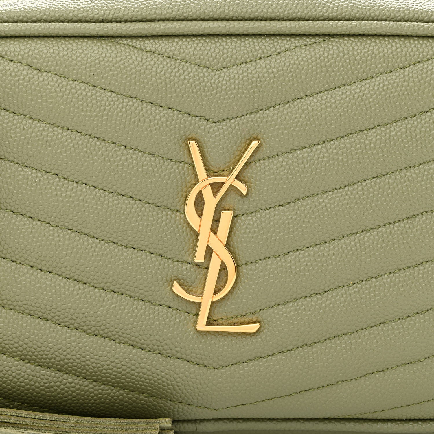 Saint Laurent Grain De Poudre Matelasse Monogram Mini Lou Camera Bag Pistachio 8 of 10