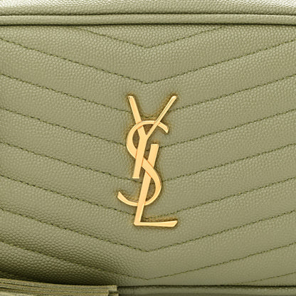 Saint Laurent Grain De Poudre Matelasse Monogram Mini Lou Camera Bag Pistachio 8 of 10