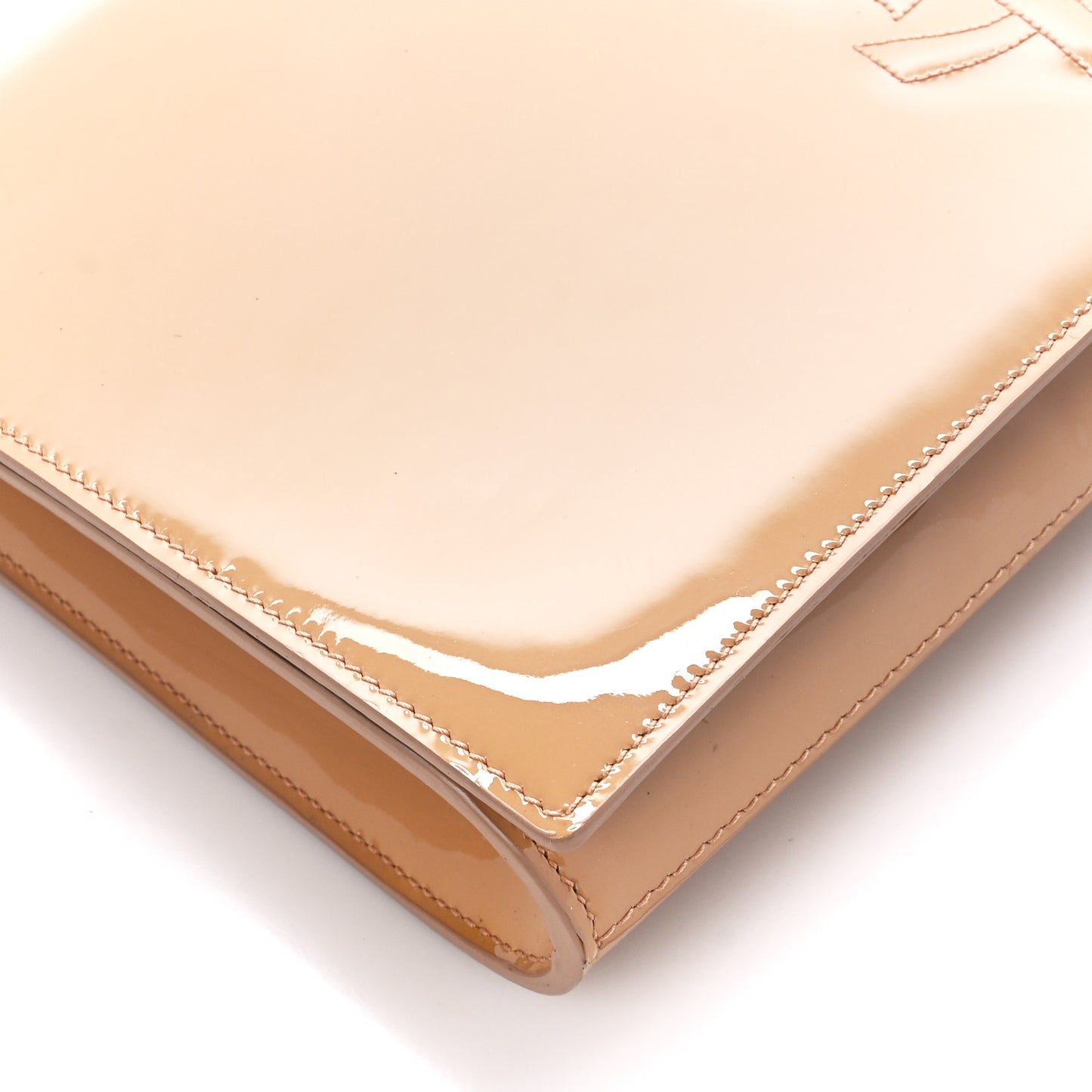Patent Calfskin Monogram Large Belle De Jour Clutch Chair