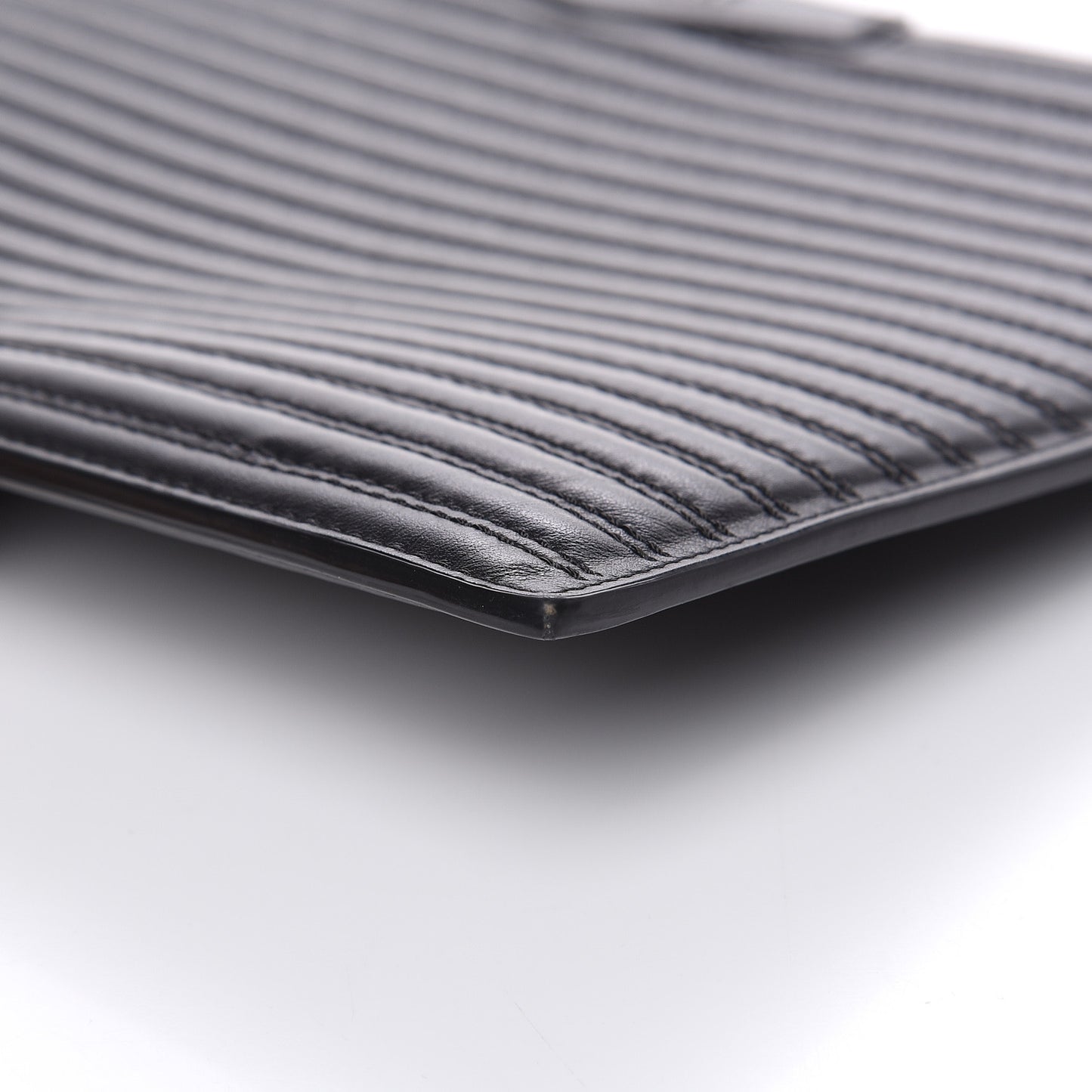 Calfskin Stitched Antigona Pouch Black