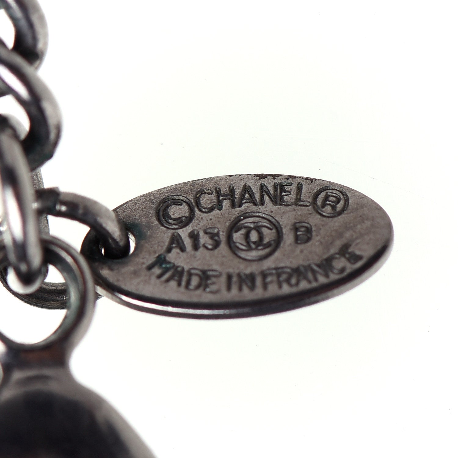 Chanel Pearl CC Pendant Necklace Silver 5 of 5