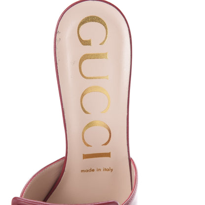 Gucci Malaga Kid Crystal Square G Madelyn Mules 37.5 Romantic Cerise 5 of 7