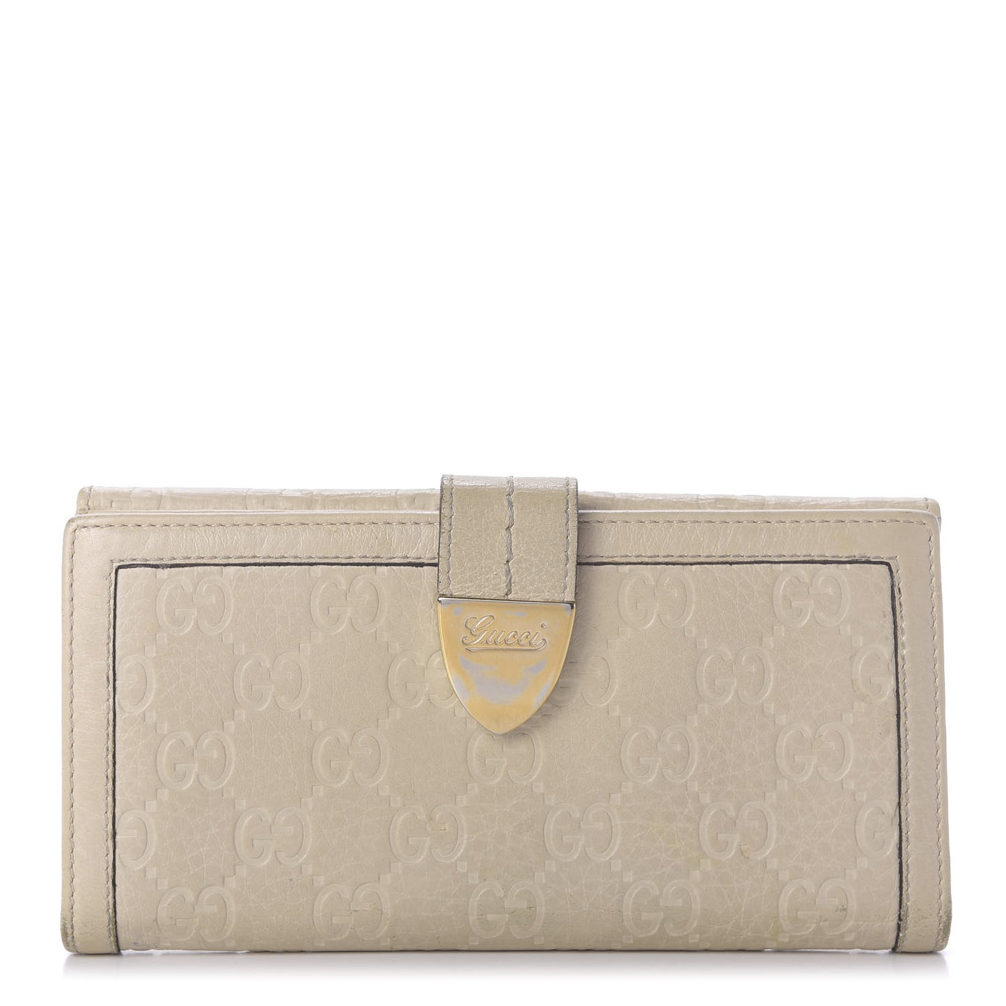 Guccissima Signoria Continental Wallet Off White