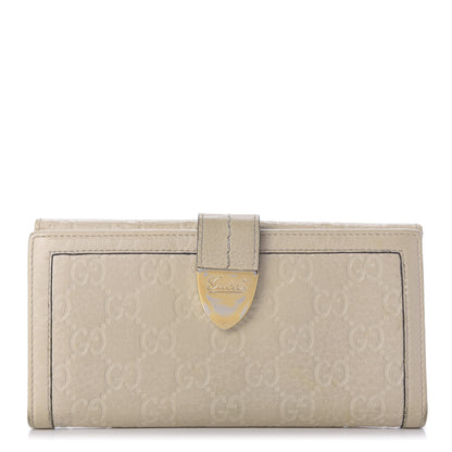 Gucci Guccissima Signoria Continental Wallet Off White 1 of 8