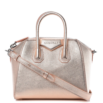 Givenchy Metallic Sugar Goatskin Mini Antigona Light Pink 1 of 12