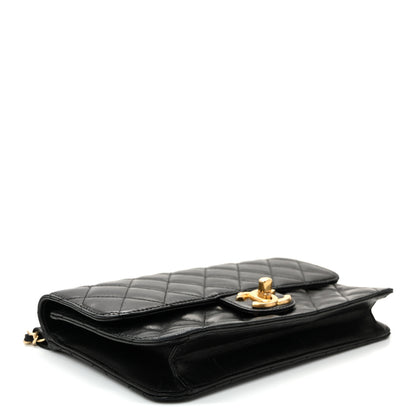Chanel Lambskin Quilted Medium Crossing Times Flap Black 4 of 11
