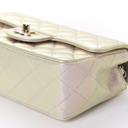 Chanel Iridescent Lambskin Quilted Mini Rectangular Flap Ivory 7 of 11