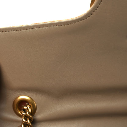 Gucci Velvet Matelasse Medium GG Marmont Shoulder Bag Taupe 5 of 8