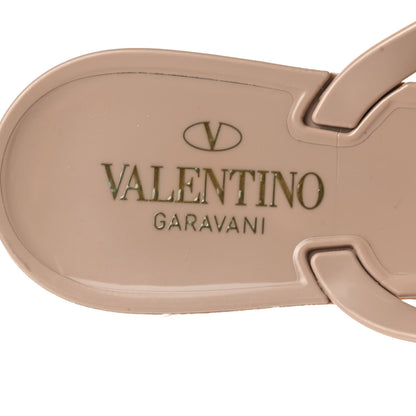 Valentino Garavani PVC Jelly Rockstud Bow Thong Sandals 41 Poudre 7 of 12