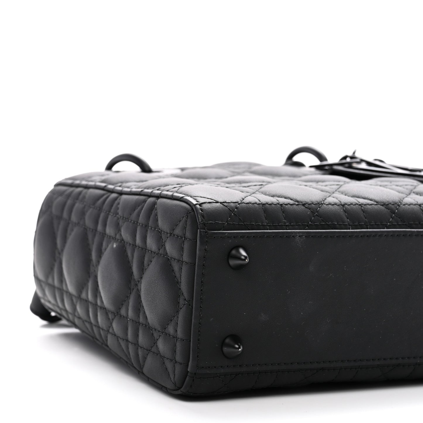 Ultra Matte Calfskin Cannage Small My ABCDior Lady Dior Black
