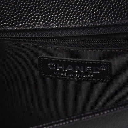 Chanel Caviar Quilted New Medium Boy Flap Black 7 of 9