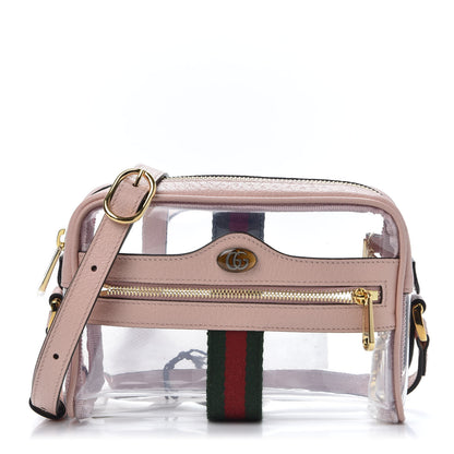 Gucci Vinyl Web Mini Ophidia Transparent Shoulder Bag Perfect Pink 1 of 9