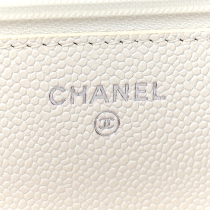 Chanel Caviar Quilted Wallet On Chain WOC White 7 of 9