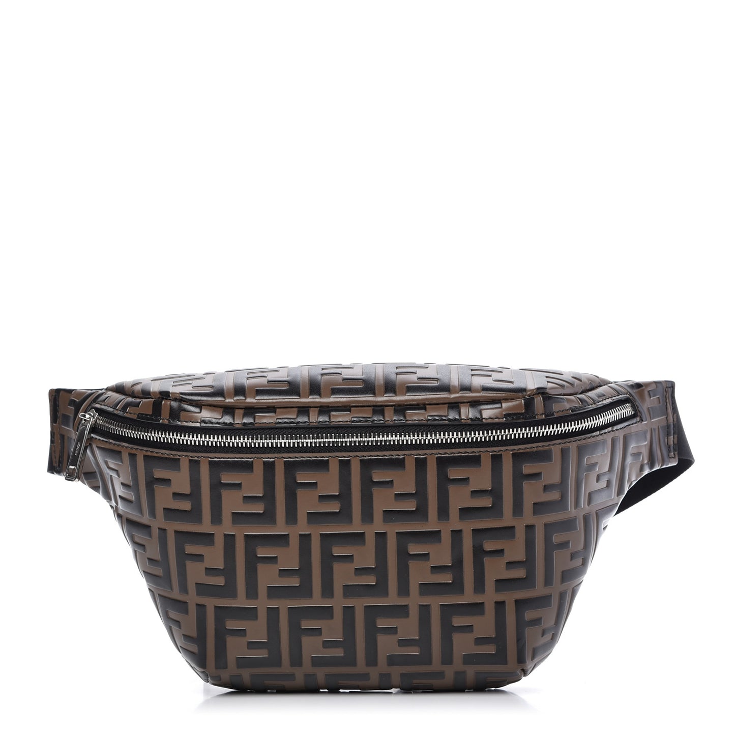 Vitello Century Bi-Color FF 1974 Embossed Belt Bag Maya Black