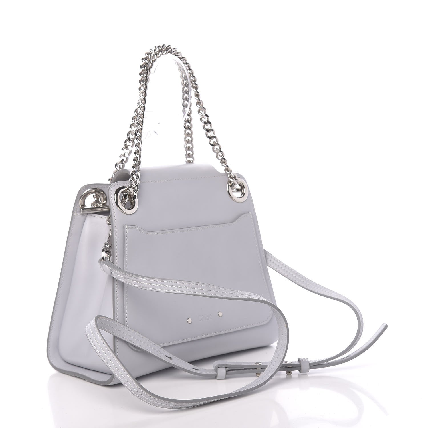 Chloe Shiny Calfskin Mini Annie Shoulder Bag Airy Grey 3 of 10